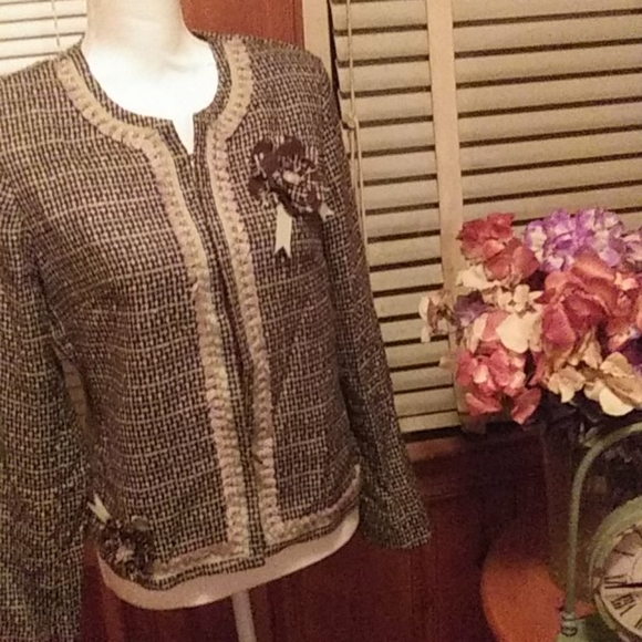 EMBELLISHED JACKET BY RABBIT RABBIT RABBIT - Picture 1 of 4